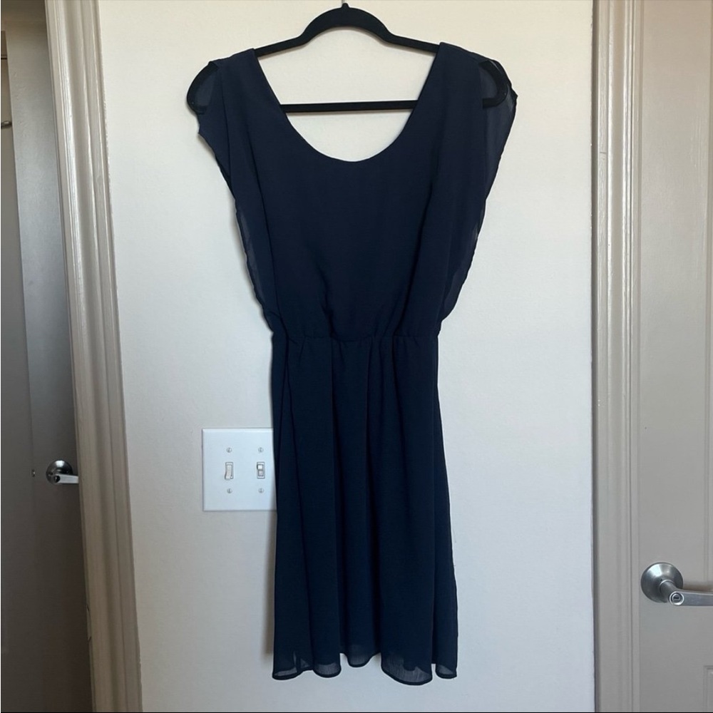 Outback Red Blue Flutter Sleeve Mini Sundress